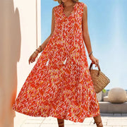 Sunset Mirage Tassel Midi Dress