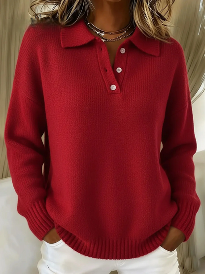 Classic Button Roll Neck Jumper
