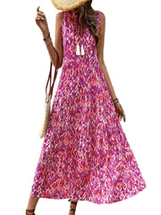 Sunset Mirage Tassel Midi Dress