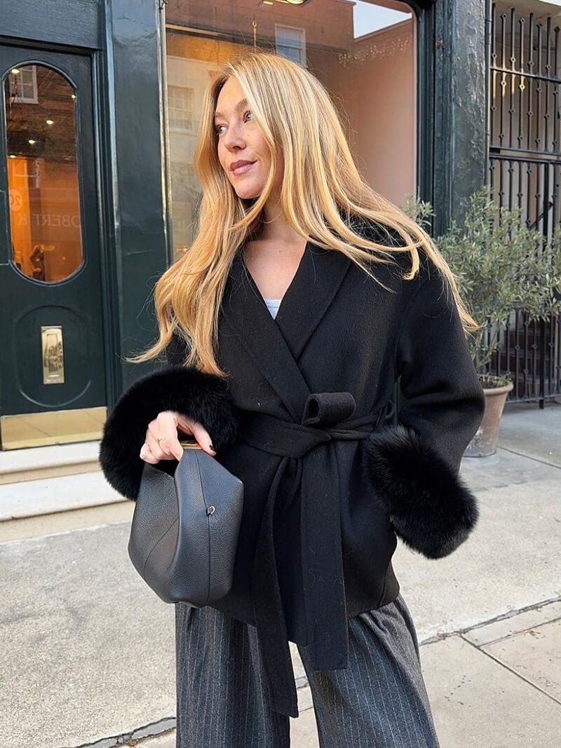 Grace Faux Fur Coat Davin luxe