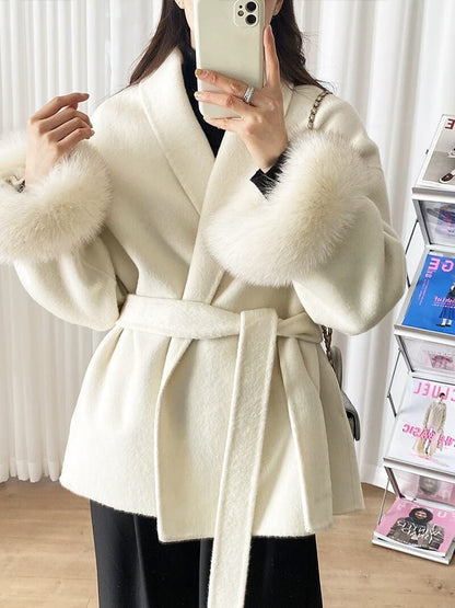 Grace Faux Fur Coat Davin luxe