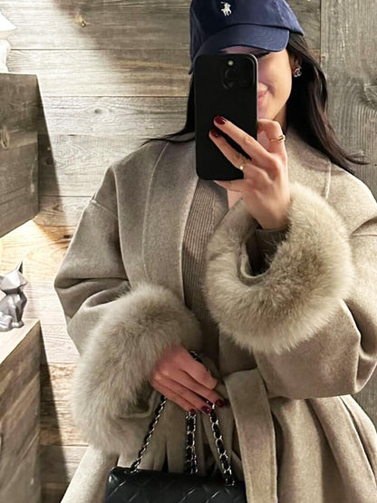 Grace Faux Fur Coat Davin luxe