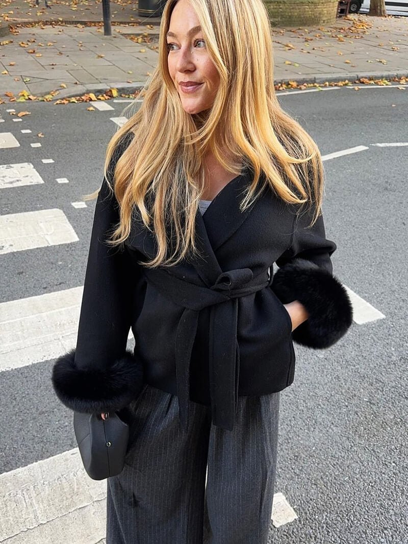 Grace Faux Fur Coat Davin luxe