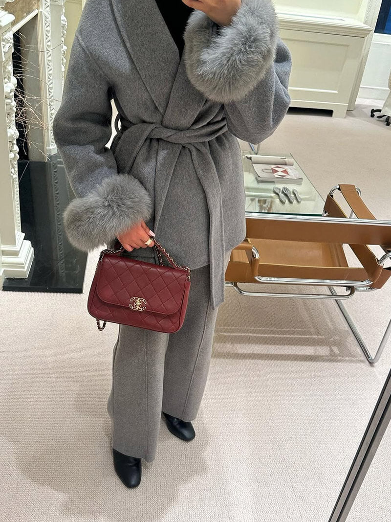 Grace Faux Fur Coat Davin luxe