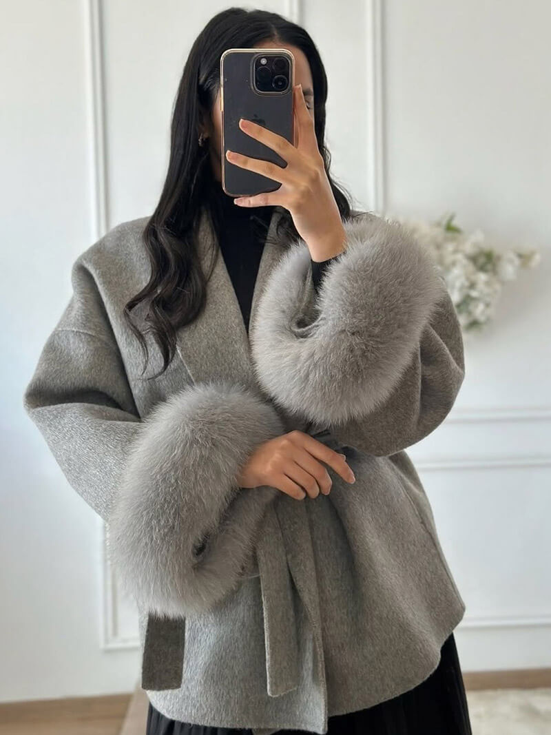 Grace Faux Fur Coat Davin luxe