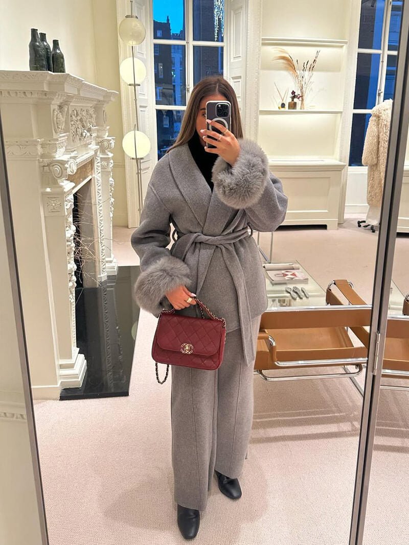 Grace Faux Fur Coat Davin luxe