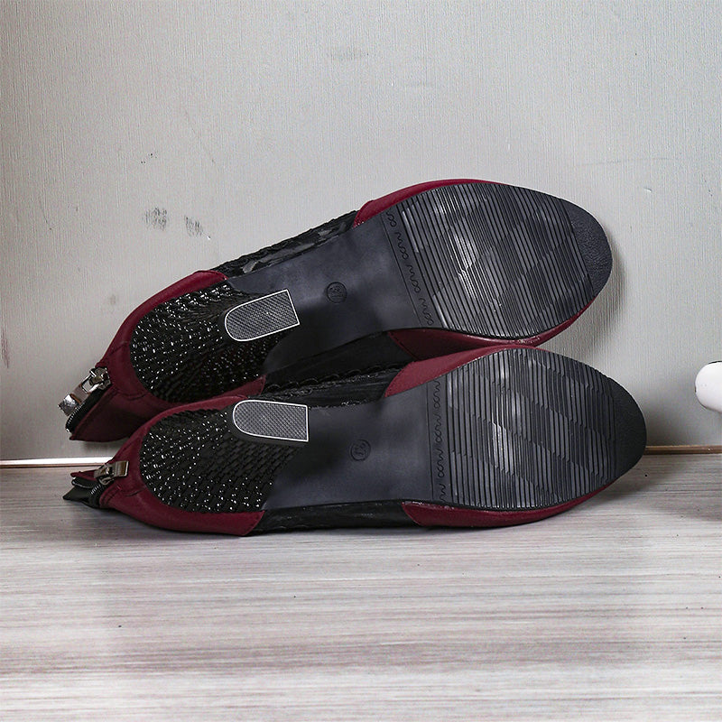 Elegant Lace Heel Sandals