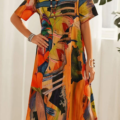Tropical Breeze Silk Dress