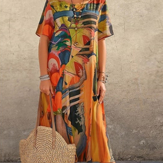 Tropical Breeze Silk Dress