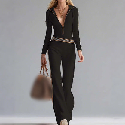 Chic Sport Luxe Hooded Jumpsuit