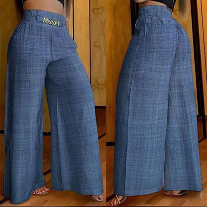 High-Waist Wide-Leg Trousers