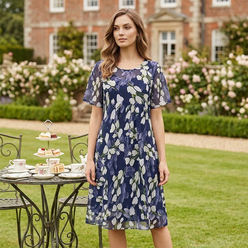 Floral A-Line Party Dress