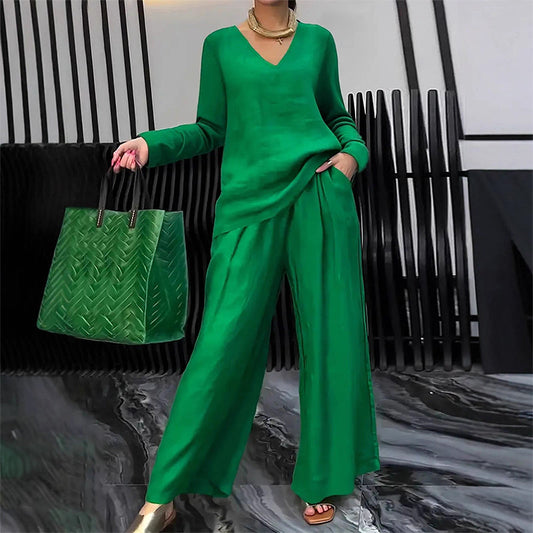 Elegant Wide-Leg Lounge Set