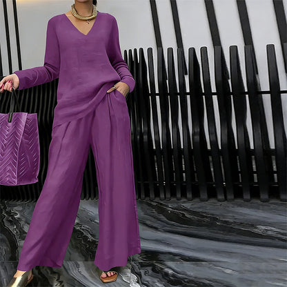 Elegant Wide-Leg Lounge Set