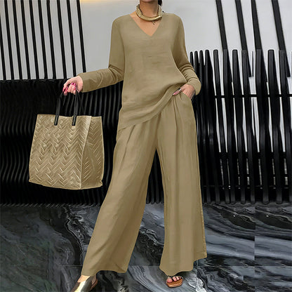 Elegant Wide-Leg Lounge Set