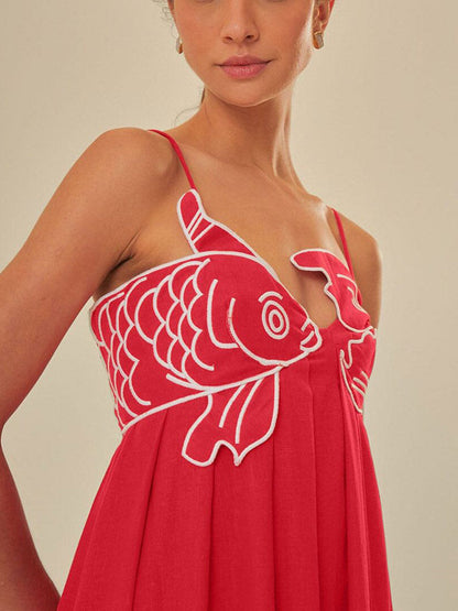 Audrie - Fish Top Maxi Dress