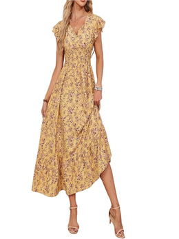 BloomAura™ Luxe Floral Maxi Dress